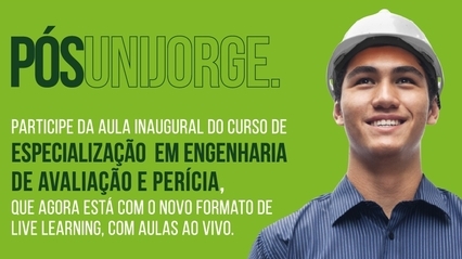 Participe da aula inaugural de Especialização em Engenharia de Avaliação e Perícia